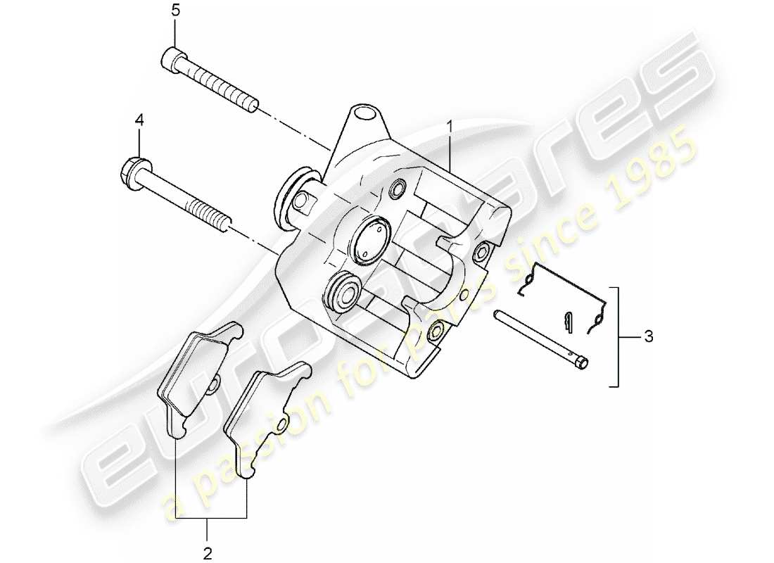 porsche 2005 (carrera gt) pinza fissa - per - freno a mano schema delle parti