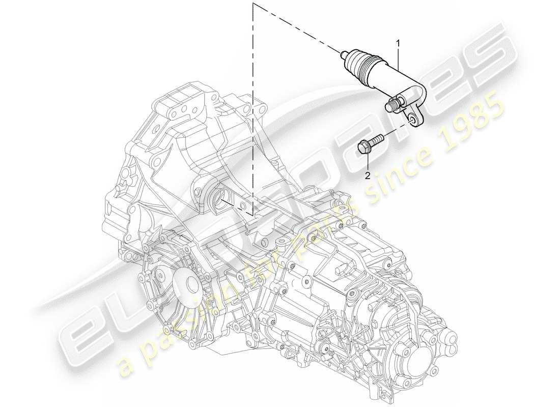 porsche 2008 (987 boxster) rilascio della frizione diagramma delle parti