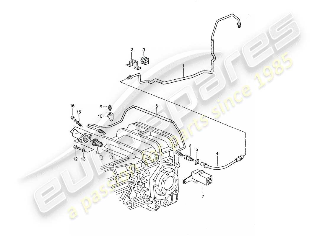 porsche 1995 (928) cambio manuale - controllo bloccaggio 2 diagramma delle parti