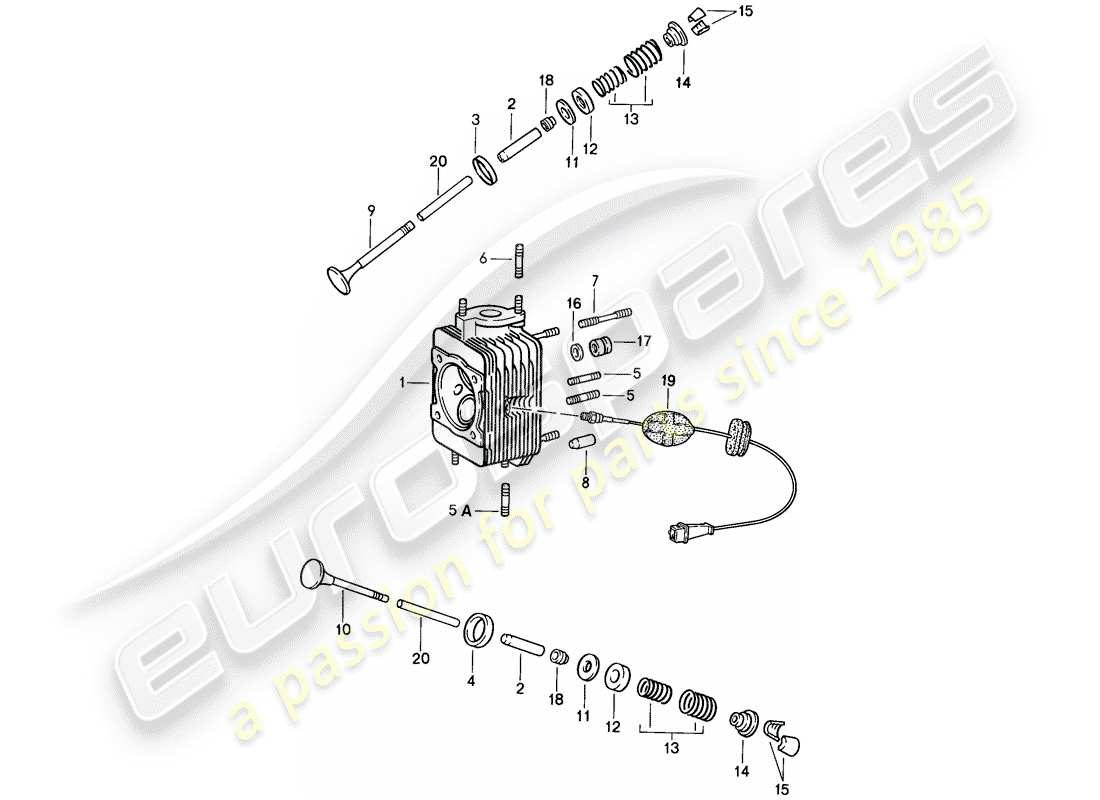 porsche 1986 (911) testata diagramma delle parti