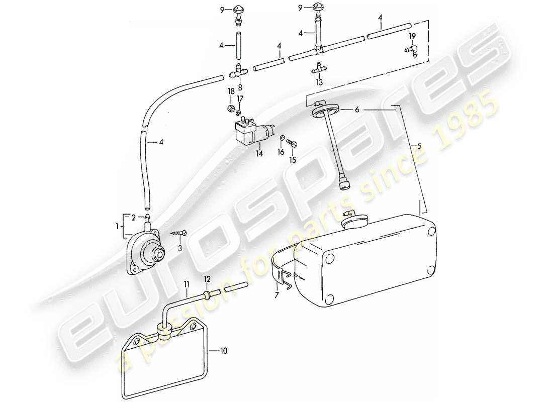 porsche 1961 (356b/356c) gruppo rondella diagramma delle parti