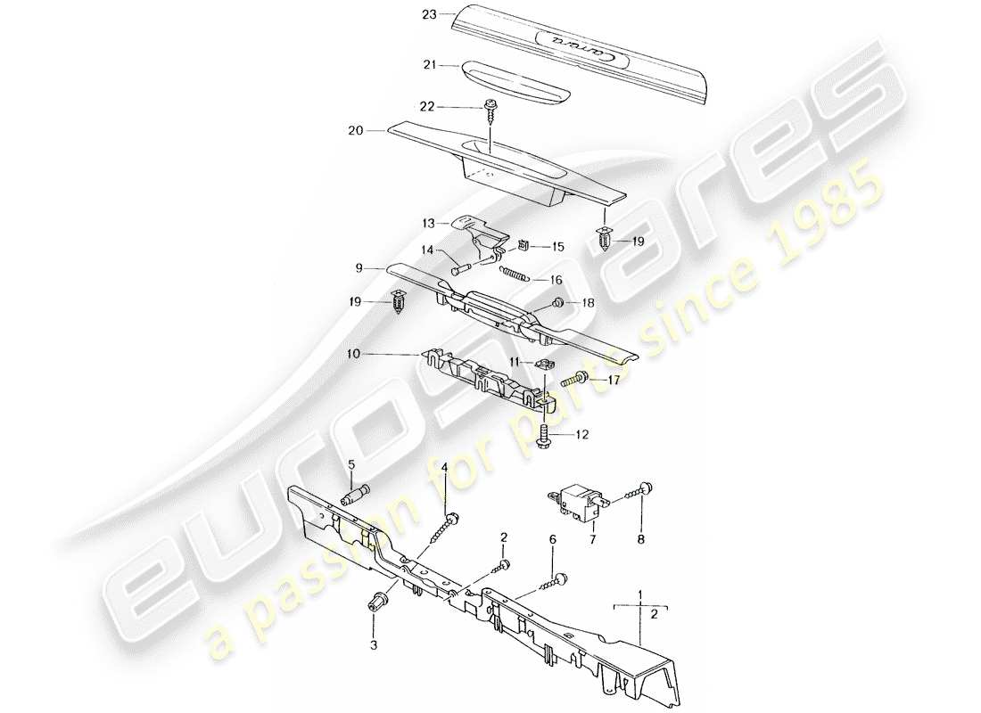 porsche 2004 (996) fodera - davanzale diagramma delle parti