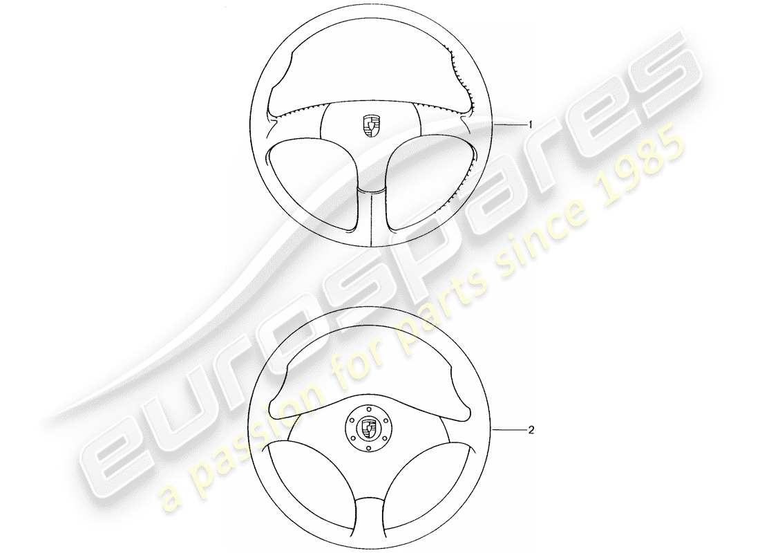 porsche 2007 (tequipment) volante sportivo diagramma delle parti