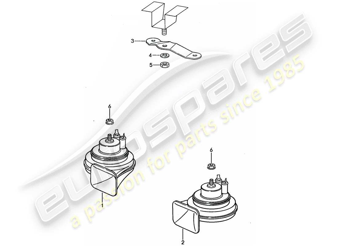 porsche 1994 (968) corno diagramma delle parti