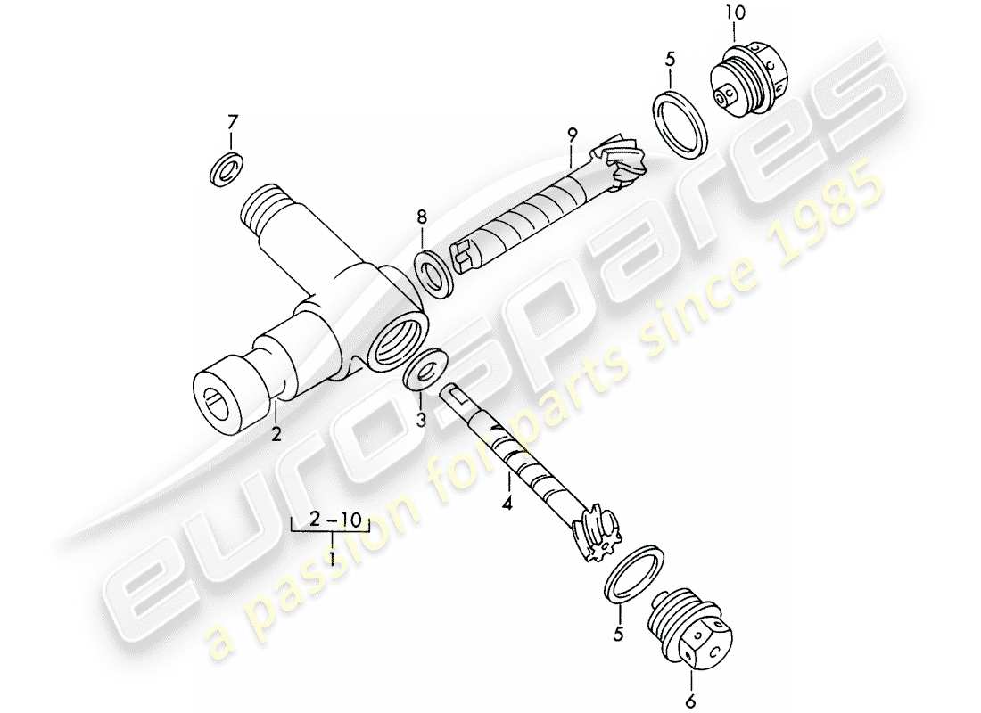 porsche 1958 (356/356a) meccanismo di guida - contagiri diagramma delle parti