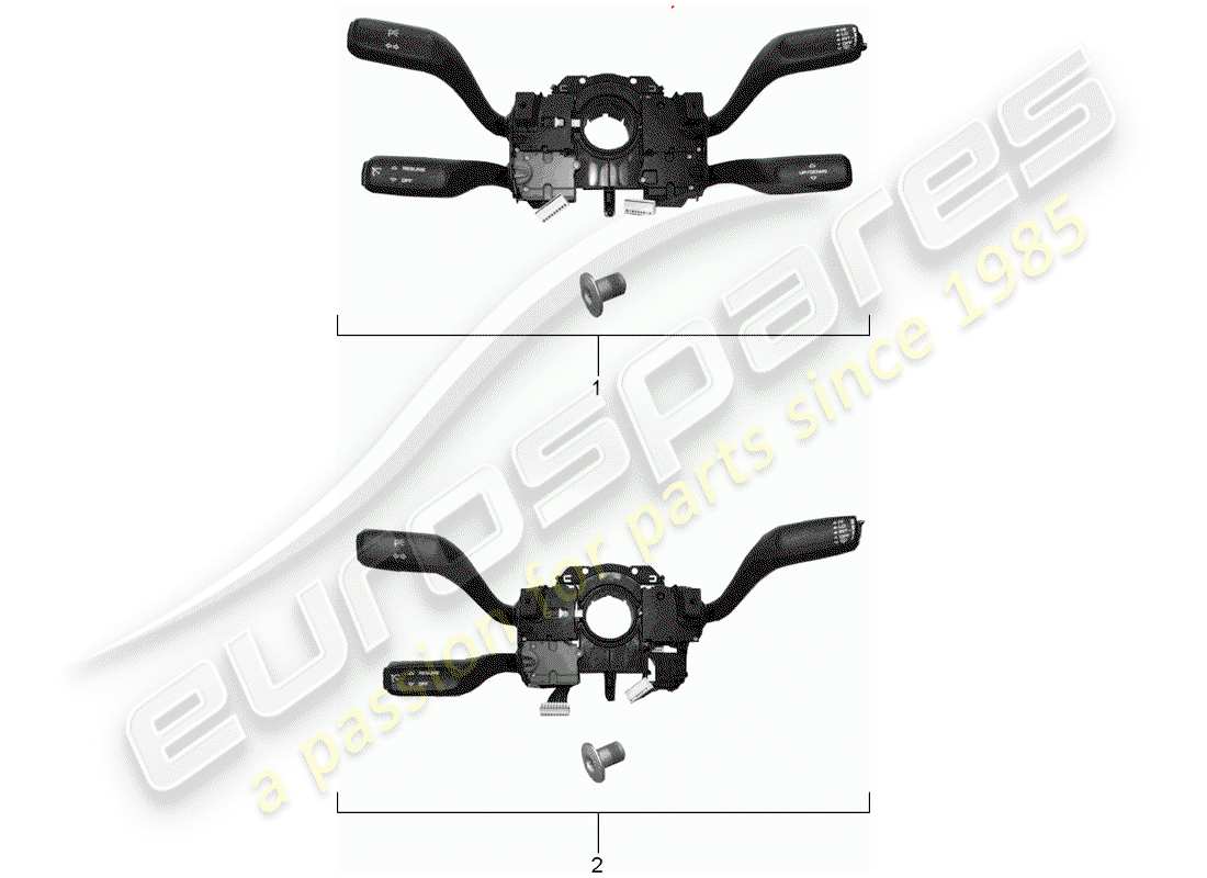 porsche 2016 (tequipment 98x/99x) schema delle parti del sistema di controllo della velocità di crociera