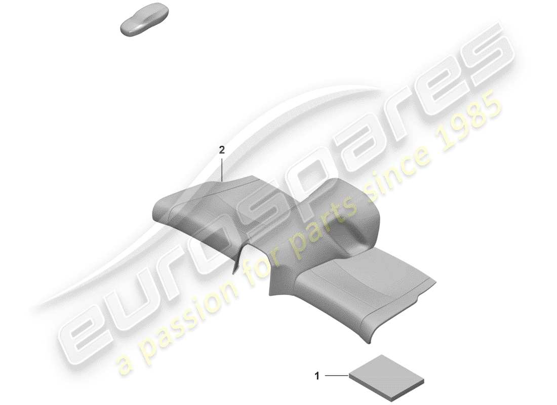 porsche 2019 (992-1) parte in schiuma diagramma delle parti