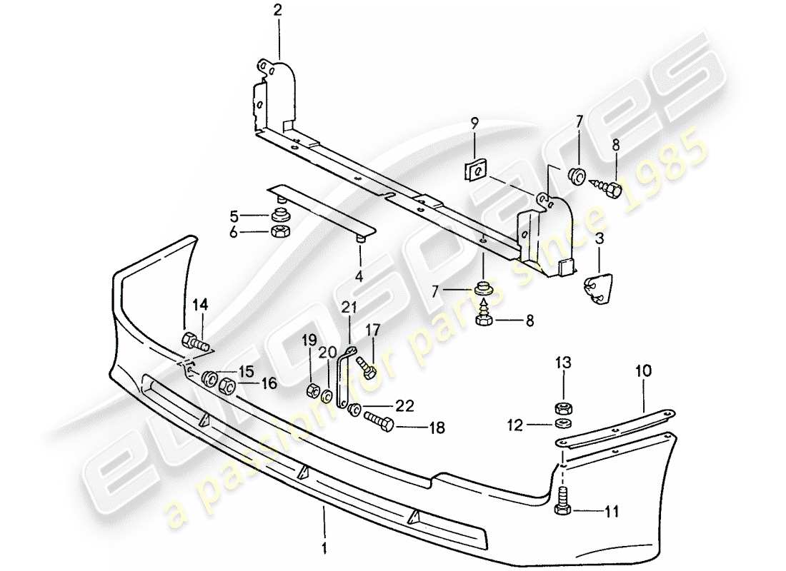 porsche 1990 (944) spoiler anteriore - d >> - mj 1989 diagramma delle parti