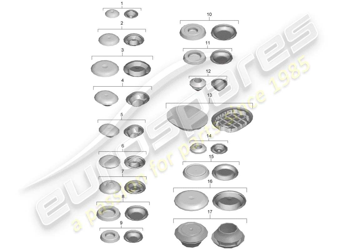porsche 2012 (981 boxster) tappo diagramma delle parti