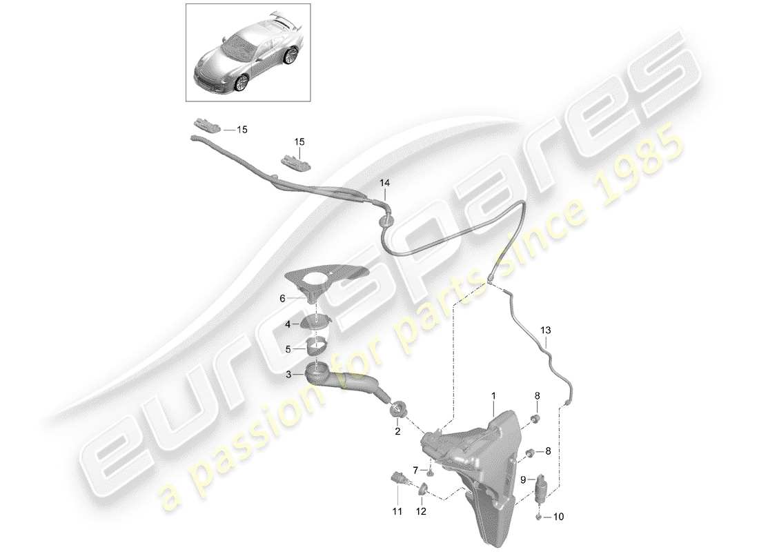 porsche 2019 (991-2 r/gt3/rs) gruppo rondella diagramma delle parti