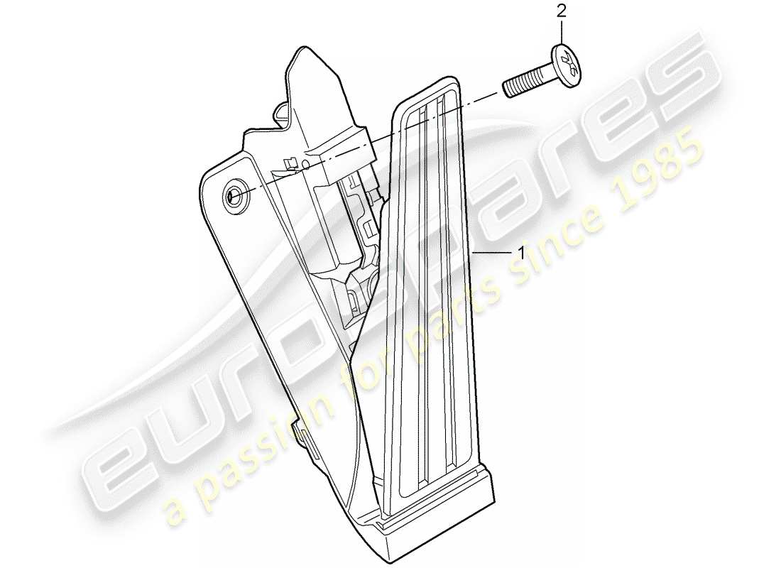 porsche 2006 (987 cayman) pedali diagramma delle parti