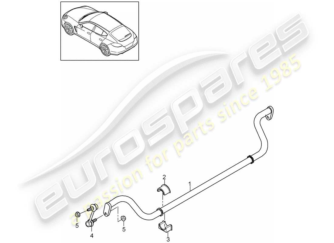 porsche 2011 (panamera 970) diagramma delle parti stabilizzatore