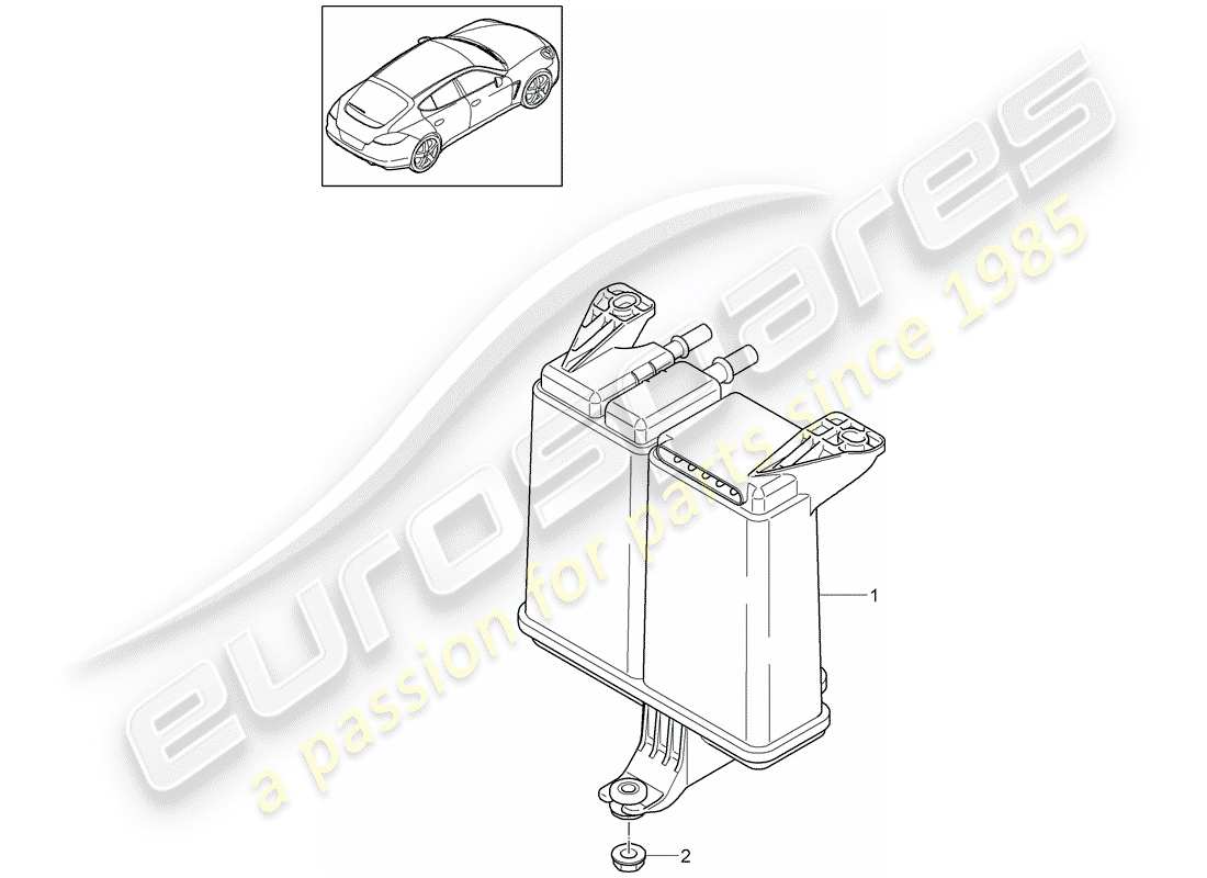porsche 2011 (panamera 970) contenitore per emissioni evaporative diagramma delle parti