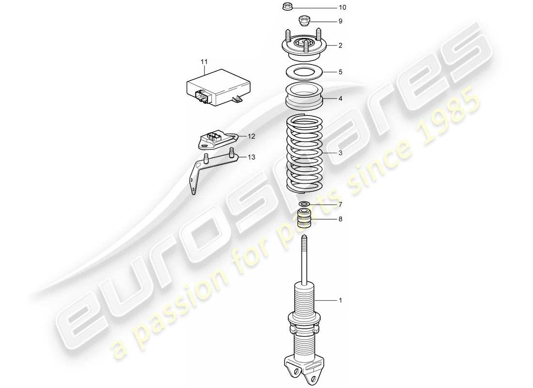 porsche 2009 997-2 turbo / gt2 schema delle parti ammortizzatore