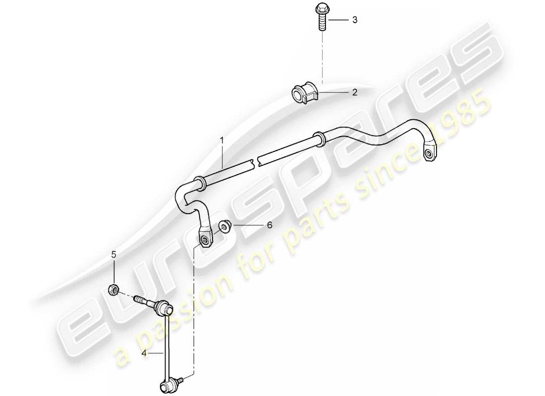 porsche 2005 (987 boxster) stabilizzatore diagramma delle parti