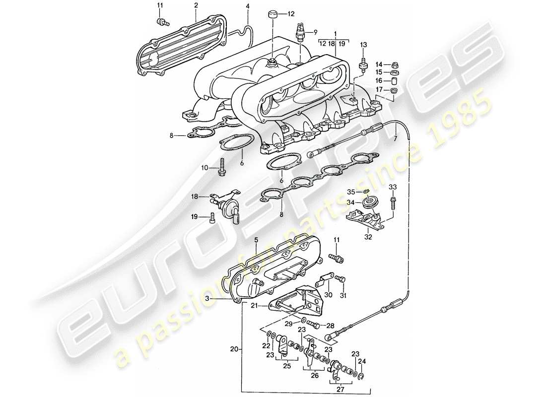 porsche 1990 (928) lh-jetronic - diagramma delle parti 2