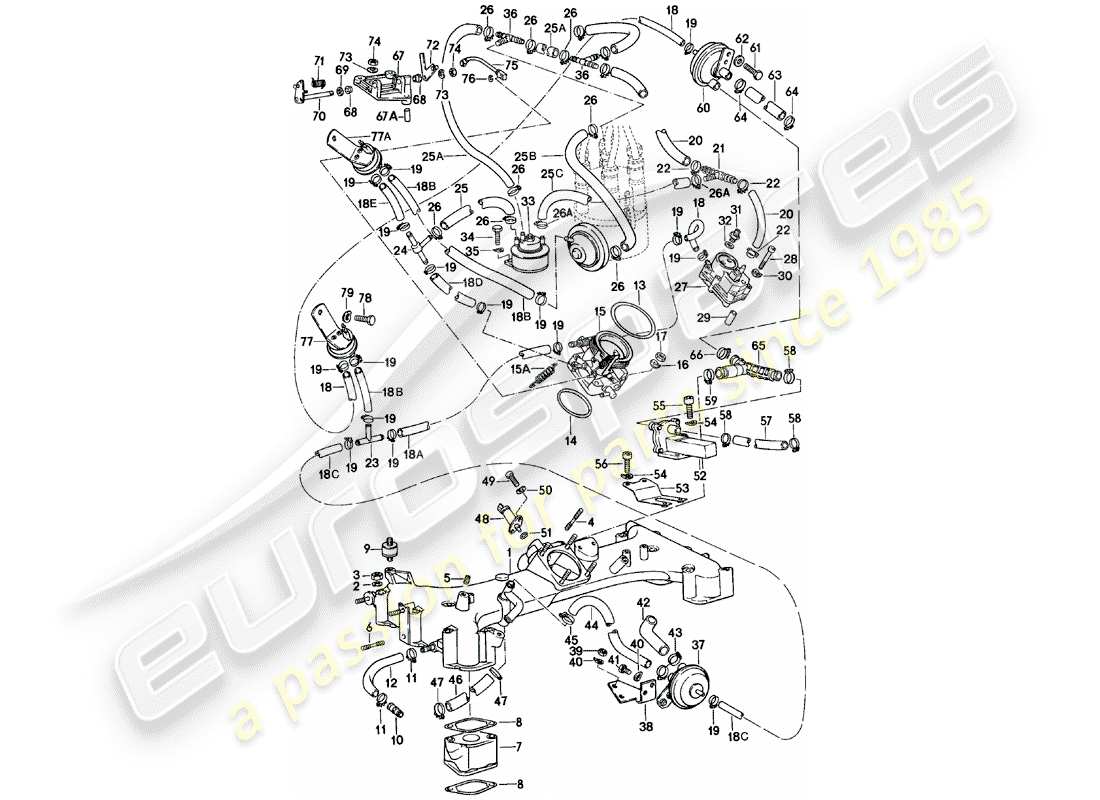 porsche 1983 (911) k-jetronic - schema della prima parte