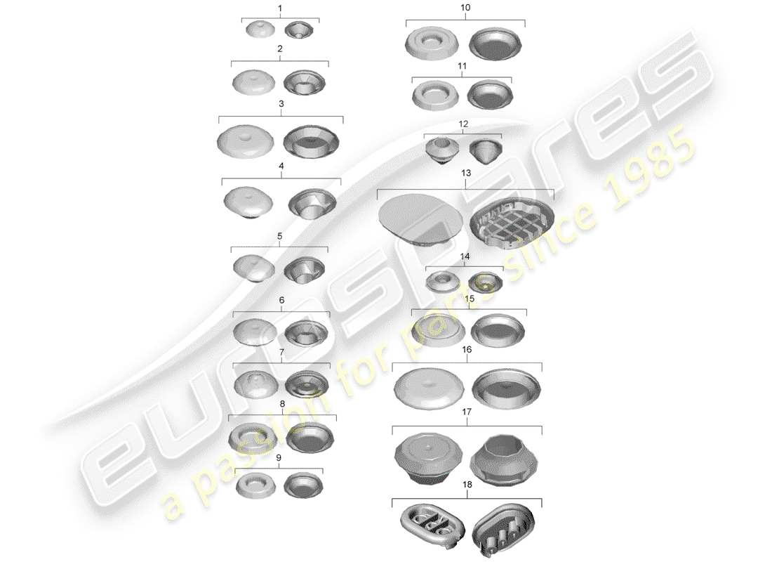 porsche 2015 (981 boxster) tappo diagramma delle parti