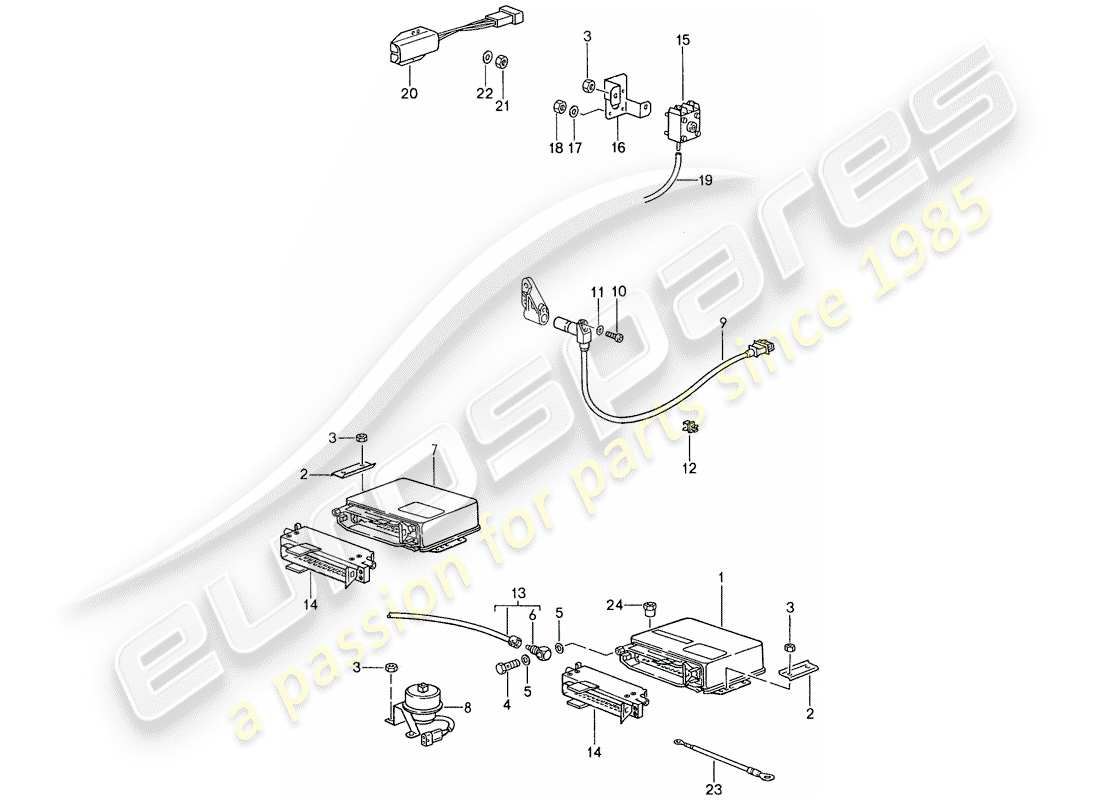 porsche 1987 (959) impianto elettrico del motore 2 diagramma delle parti