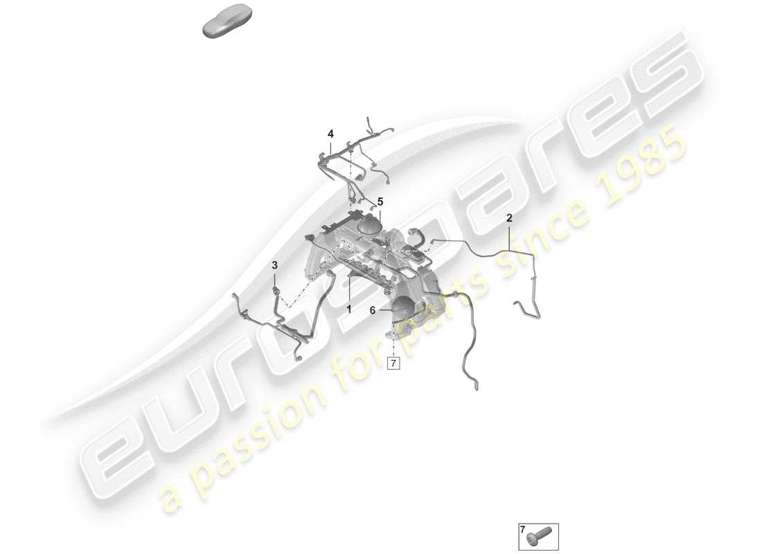 porsche 2020 (992-1) sistema di vuoto diagramma delle parti