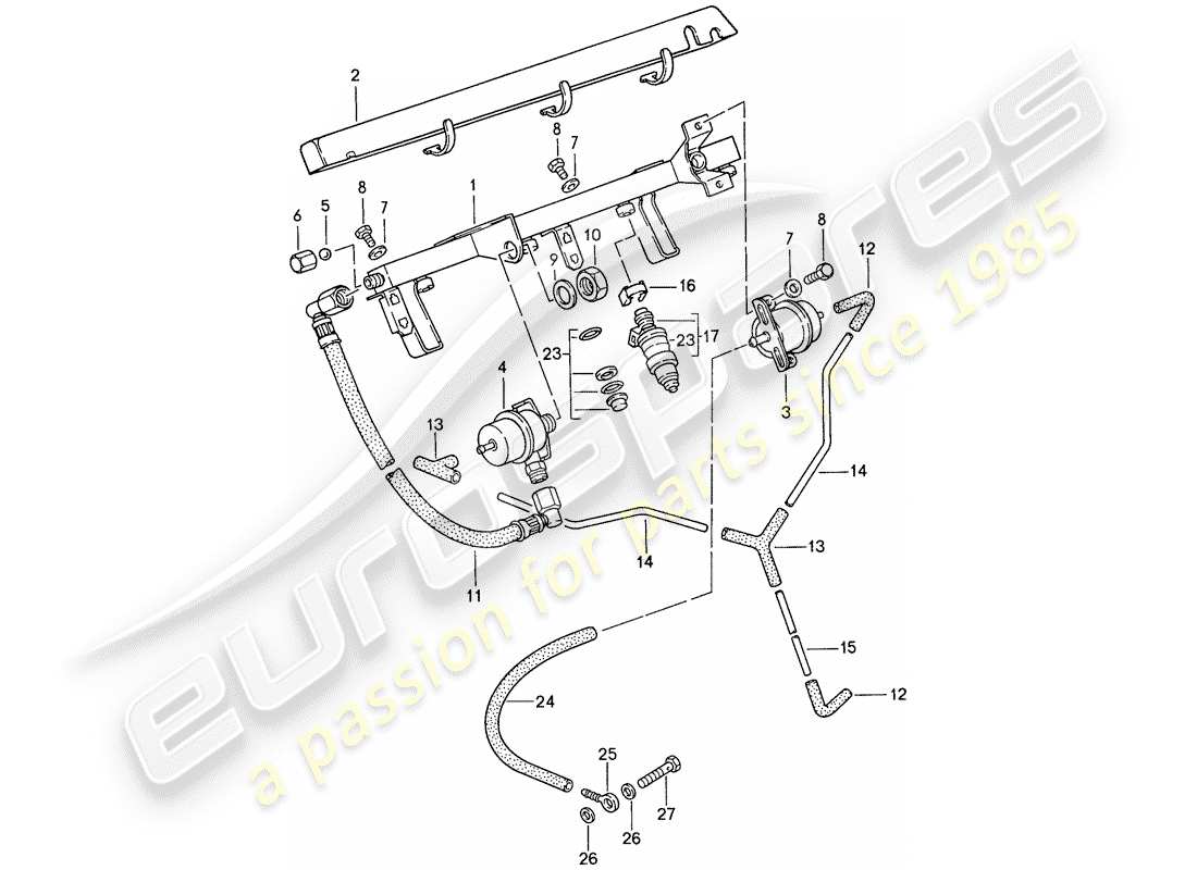 porsche 1990 (944) l-jetronic - diagramma delle parti 2