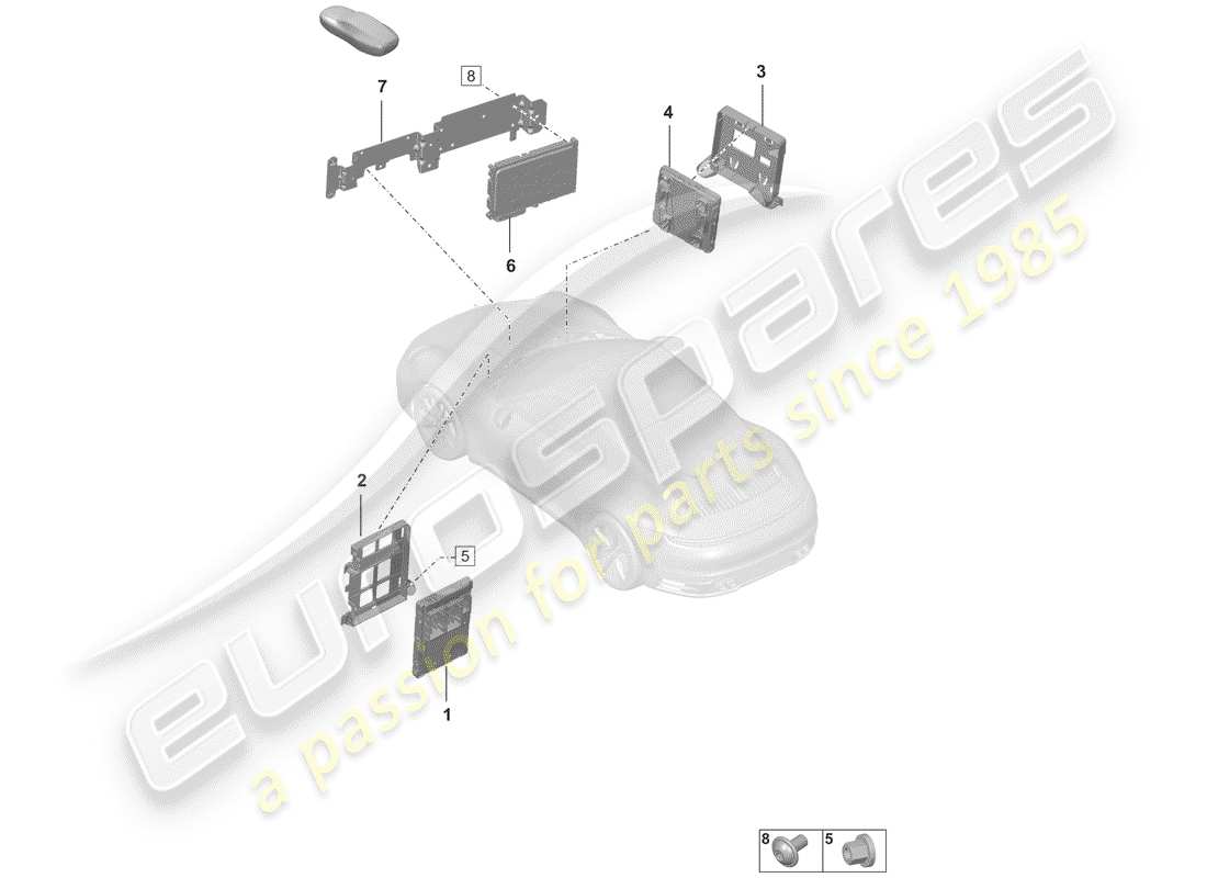 porsche 2020 (992-1) unità di controllo diagramma delle parti