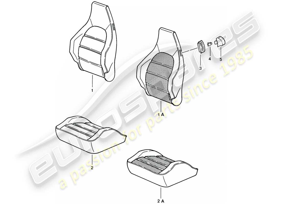 porsche 1986 (928) sedile sportivo - regolabile elettricamente - copertura - elemento riscaldante - d - mj 1985>> schema delle parti