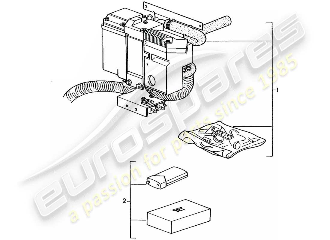 porsche 2012 (tequipment) riscaldamento opzionale diagramma delle parti