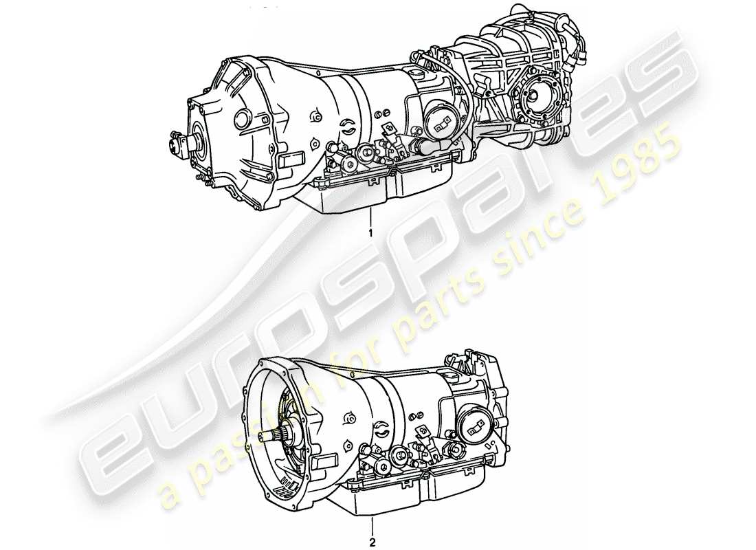 porsche 1984 (928) cambio automatico - cambio sostitutivo diagramma delle parti