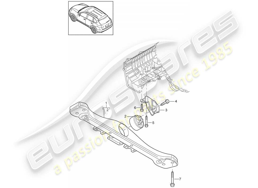 porsche 2018 (cayenne e2 92a) scatola di trasferimento diagramma delle parti