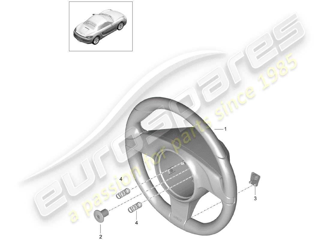 porsche 2013 (981 boxster) volanti diagramma delle parti