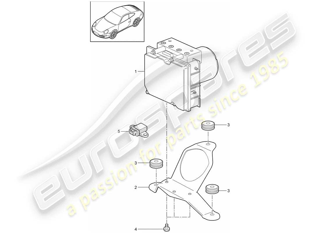 porsche 2011 (997-2) unità idraulica diagramma delle parti