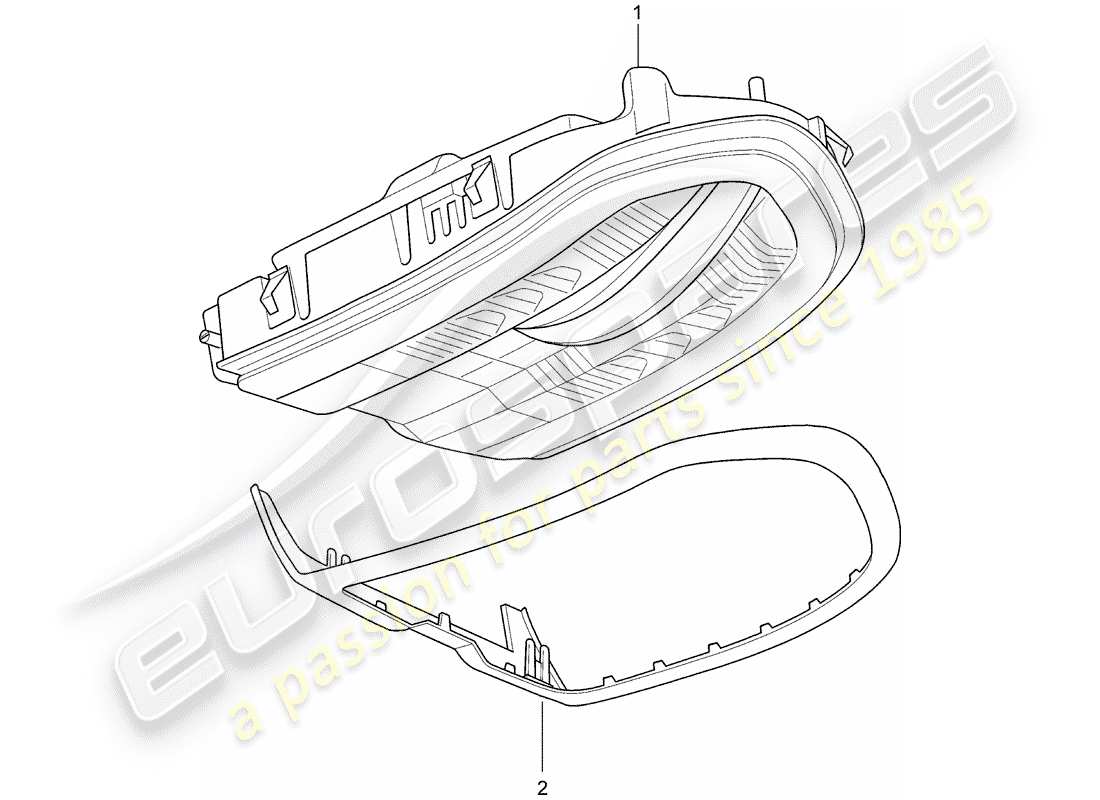 porsche 2011 (panamera 970) staffa schema delle parti