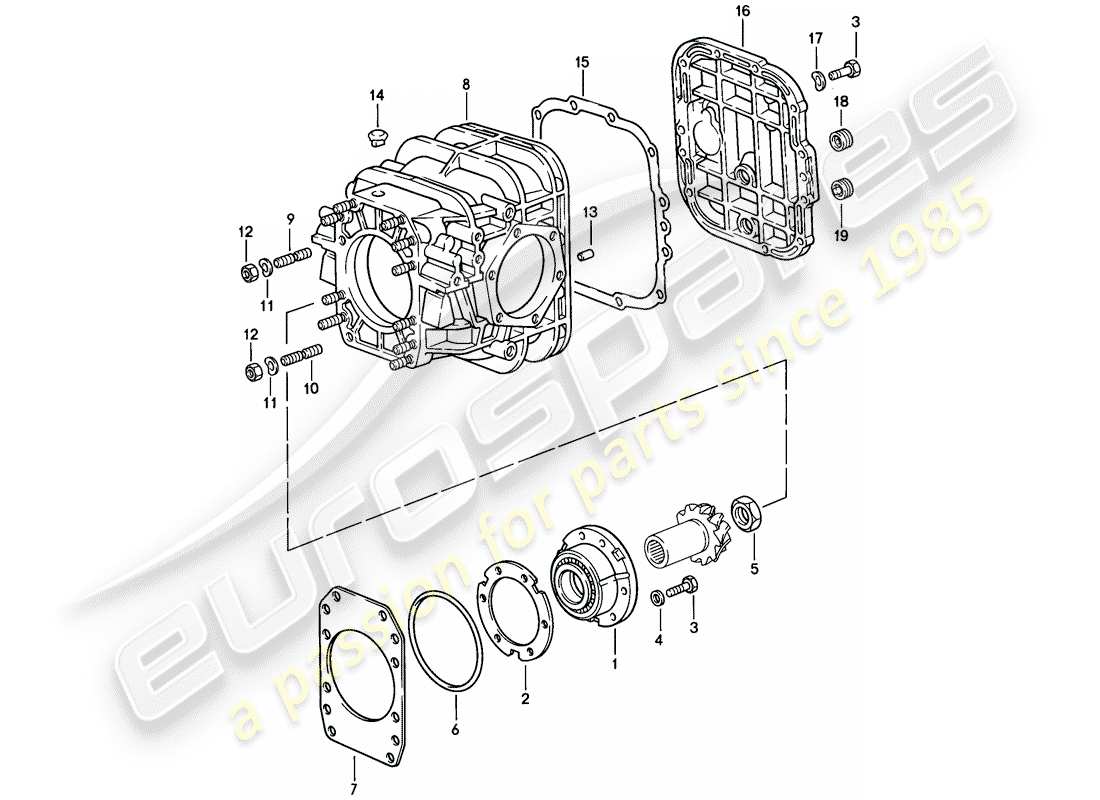 porsche 1983 (928) cambio automatico - differenziale - 1 - d - mj 1983>> - mj 1983 schema delle parti