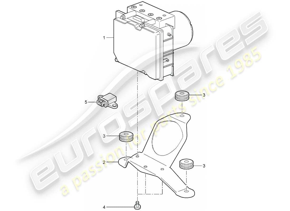 porsche 2005 (997-1) unità idraulica diagramma delle parti
