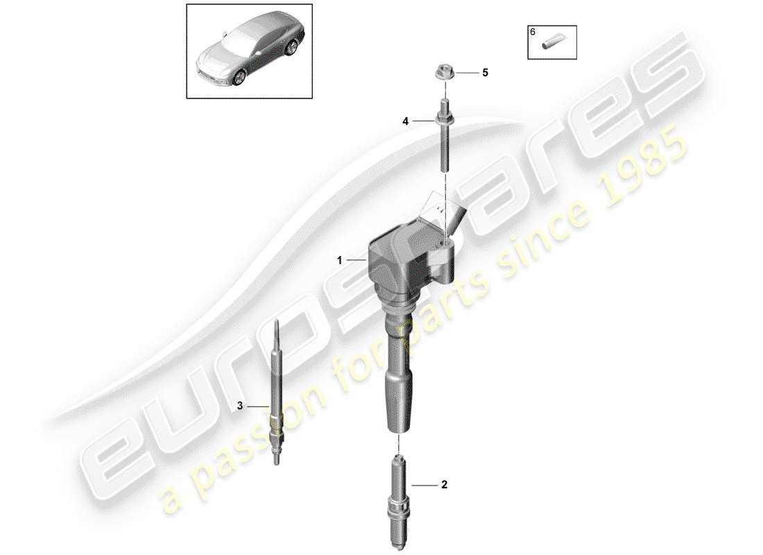 porsche 2019 (panamera 971-1) sistema di accensione diagramma delle parti