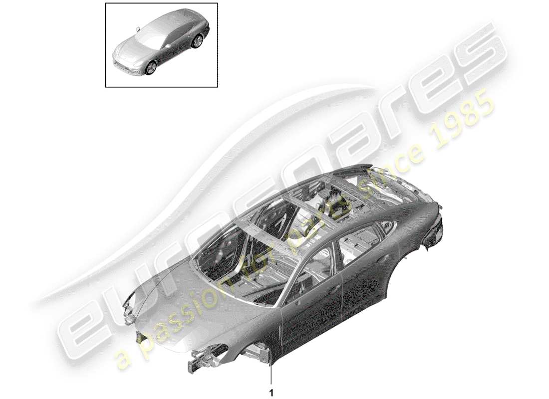 porsche 2018 (panamera 971-1) schema delle parti della carrozzeria