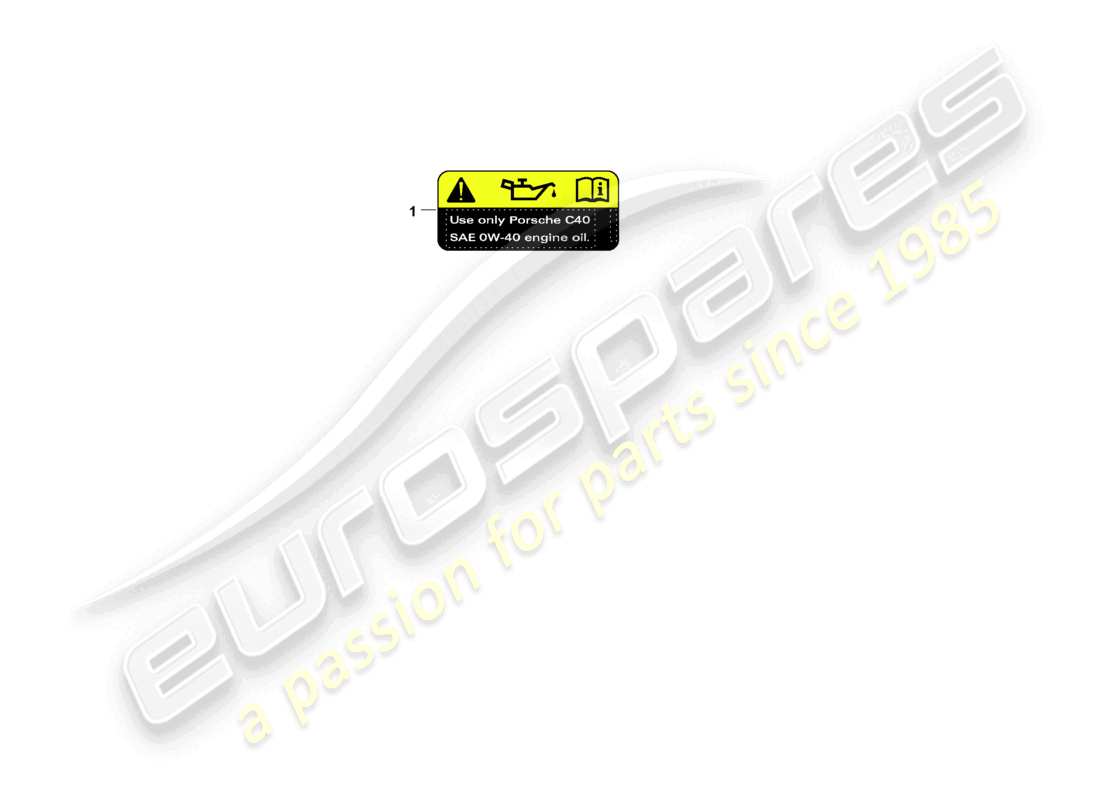porsche 2019 (panamera 971-1) adesivo olio motore diagramma delle parti