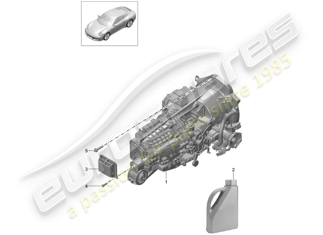 porsche 2017 (991-2) cambio manuale diagramma delle parti
