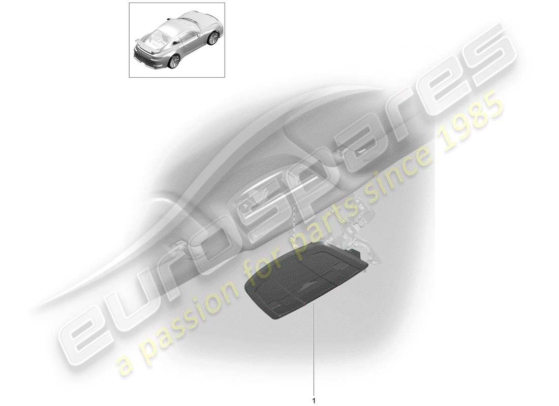 porsche 2014 (991-1 r/gt3/rs) staffa diagramma delle parti