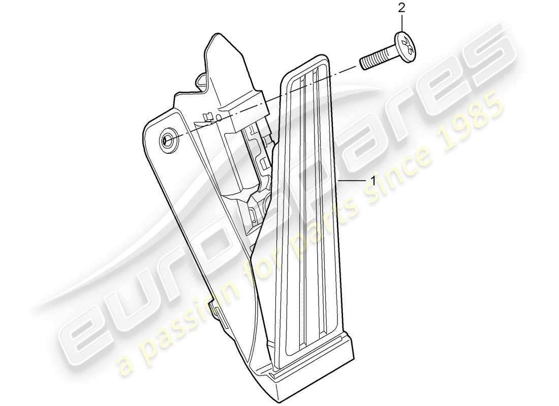porsche 2007 (997-1 gt3) pedali diagramma delle parti