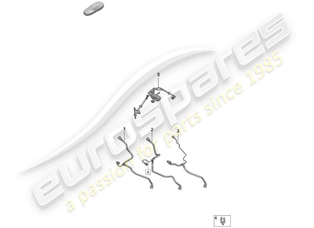 porsche 2019 (992-1) diagramma delle parti della linea di sfiato