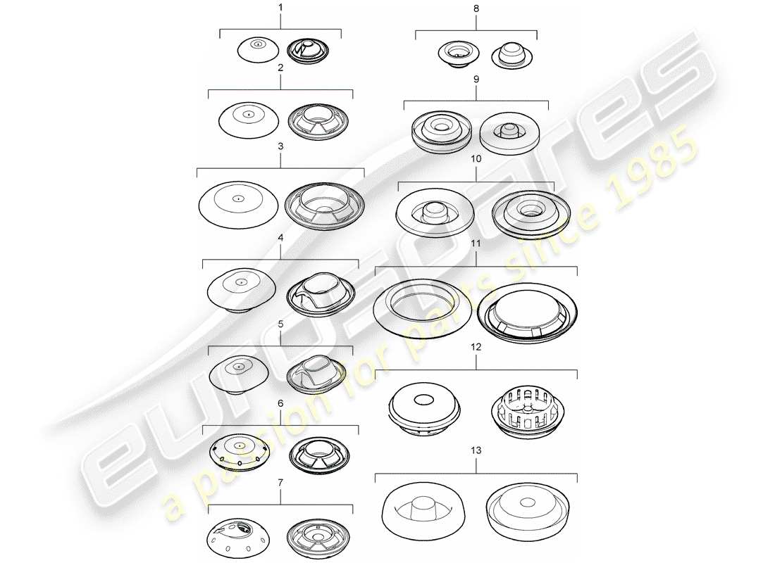 porsche 2014 (cayenne e2 92a) diagramma delle parti della spina