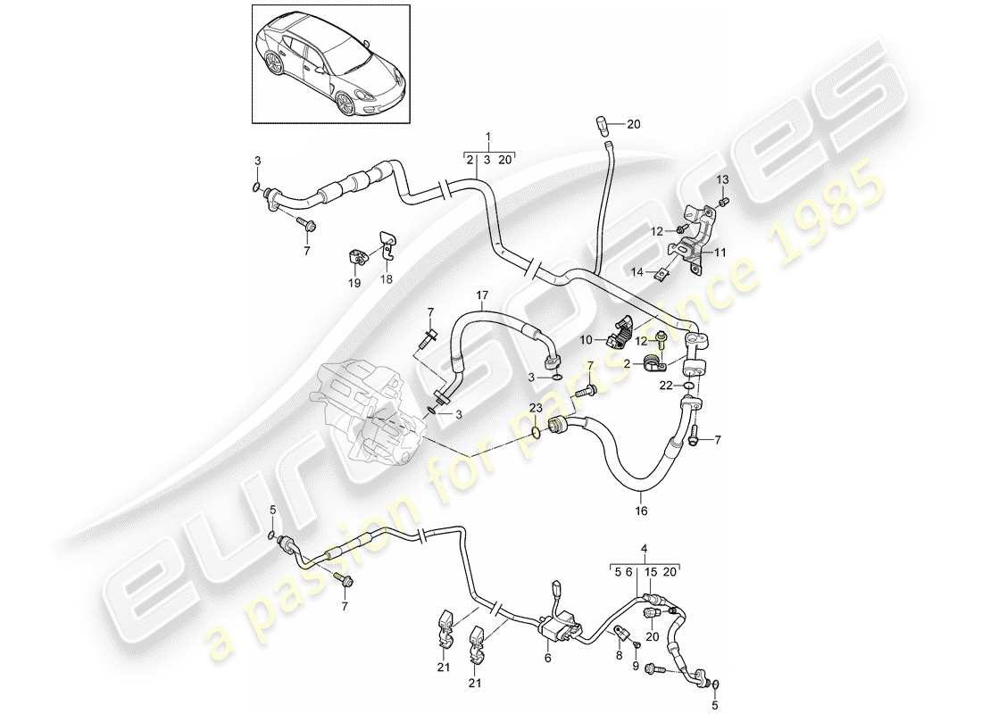 porsche 2013 (panamera 970) diagramma delle parti ibride