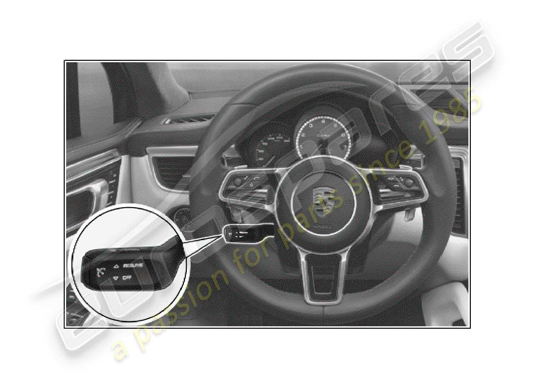 porsche 2015 (tequipment macan) sistema di controllo della velocità di crociera diagramma delle parti