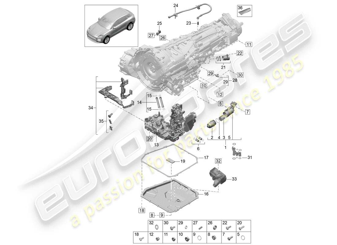 porsche 2019 (macan) - per favore - diagramma delle parti