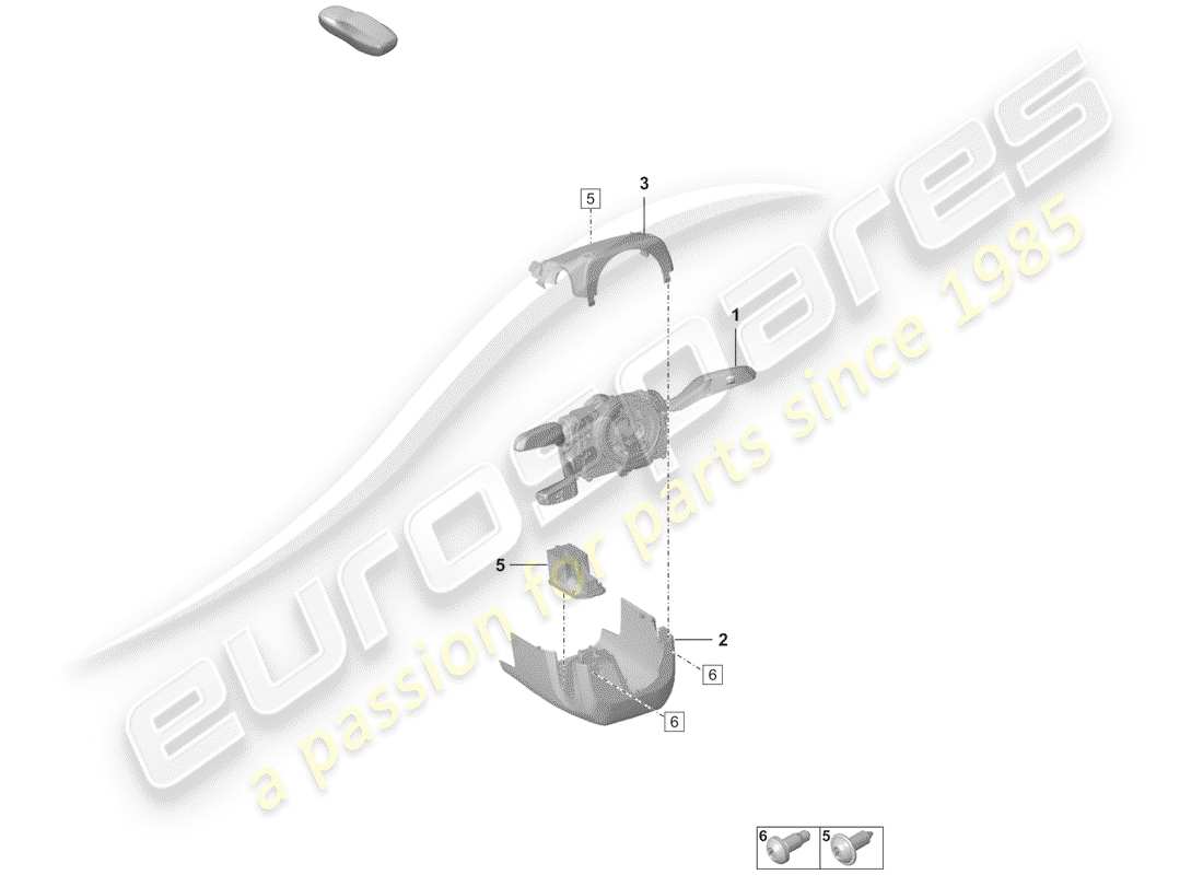 porsche 2020 (992-1) interruttore piantone sterzo diagramma delle parti
