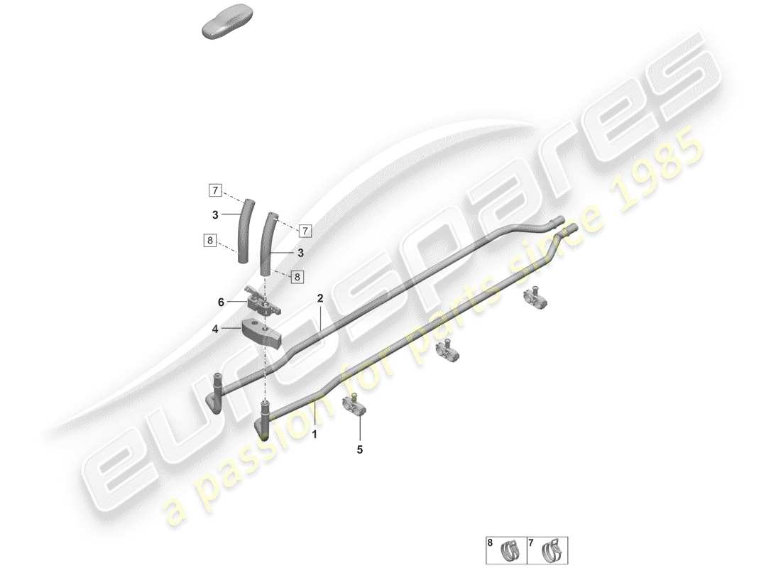 porsche 2019 (992-1) stufa diagramma delle parti