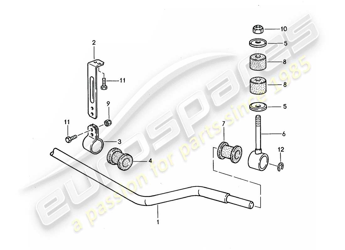 porsche 1994 (968) stabilizzatore diagramma delle parti