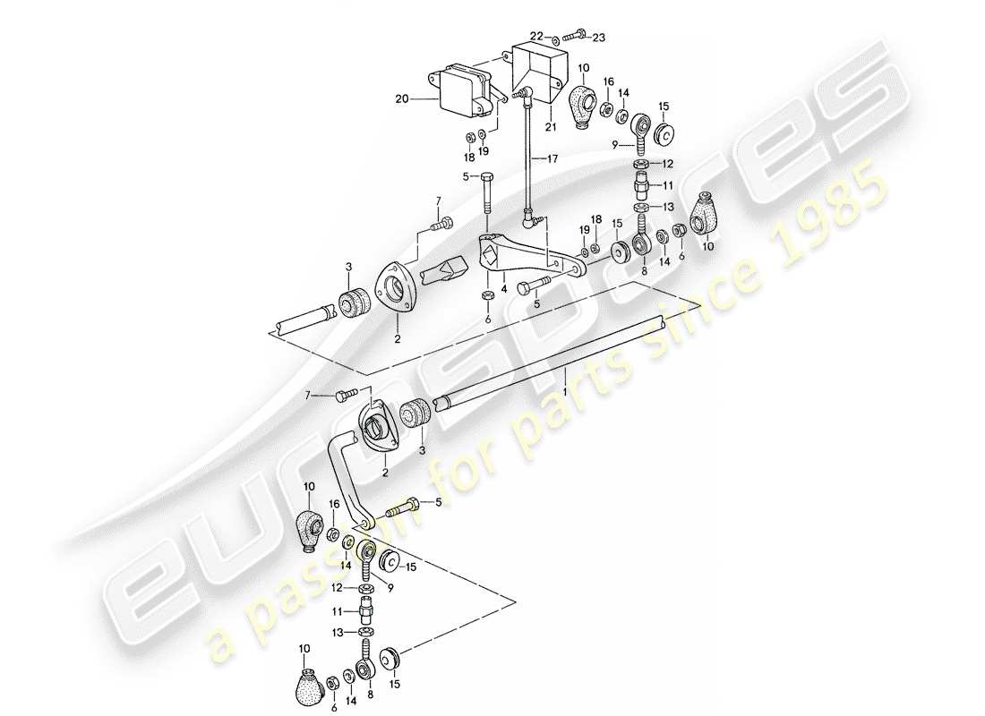 porsche 1987 (959) stabilizzatore diagramma delle parti